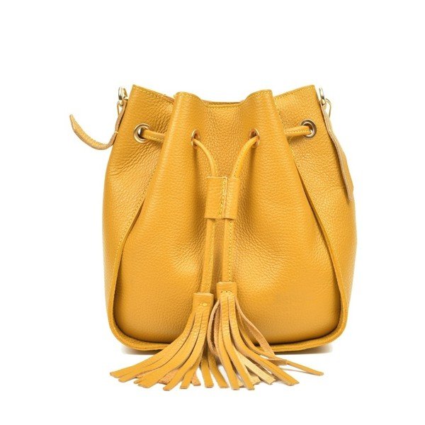 Jessie sárga bőr válltáska - Carla Ferreri-image-1