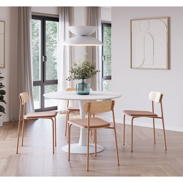 Piros-natúr színű étkezőszék szett 2 db-os Adriana – Marckeric-image-1