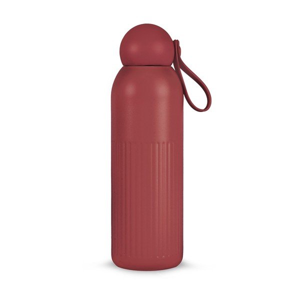 Borvörös rozsdamentes acél termopalack szívószállal 500 ml Tekla – Sagaform