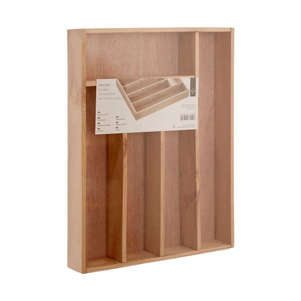 Natúr színű fa evőeszköztartó fiókba 30 x 38 cm – Premier Housewares-image-4