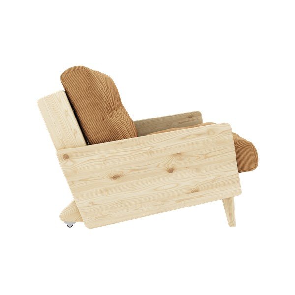 Mustársárga kinyitható kanapé 190 cm Indie – Karup Design-image-4