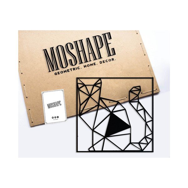 Cat fekete fém fali dekoráció-image-1