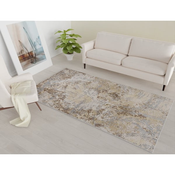 Világoskék-világosbarna mosható futószőnyeg 80x200 cm Sandstorm – Vitaus-image-1