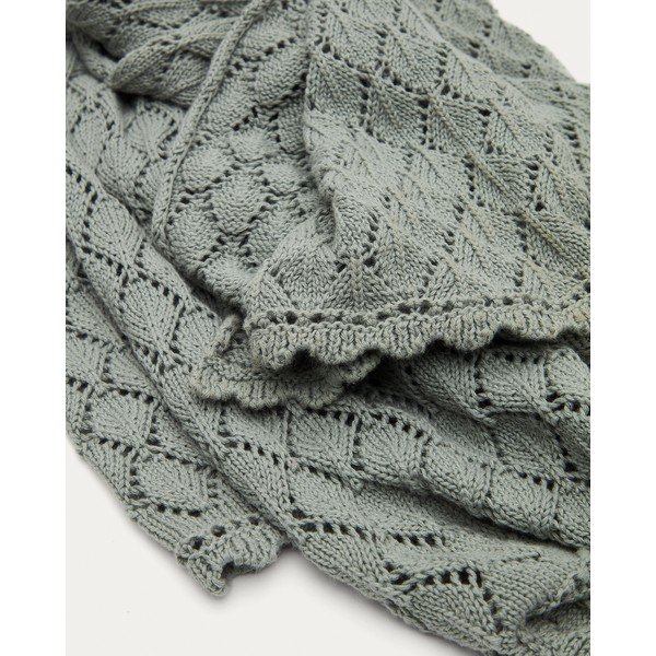 Kék pamut kötött gyerek takaró 70x100 cm Ria – Kave Home-image-1