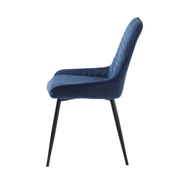 Kék bársony étkezőszék Milton – Unique Furniture-image-2