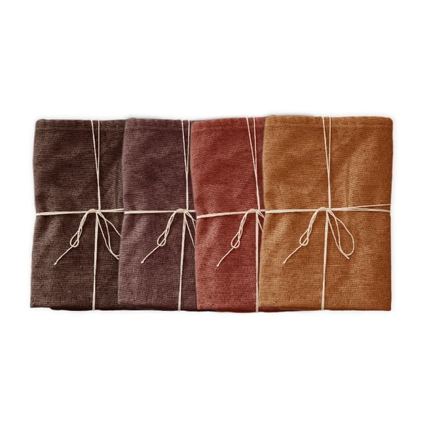 Red Gradient 4 db szövet szalvéta lenkeverékkel, 43 x 43 cm - Really Nice Things-image-1