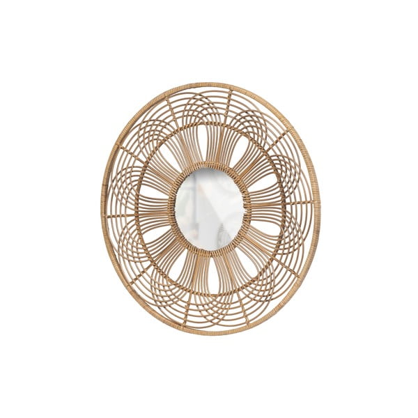 Fali tükör bambusz kerettel ø 76 cm Obi – WOOOD-image-3