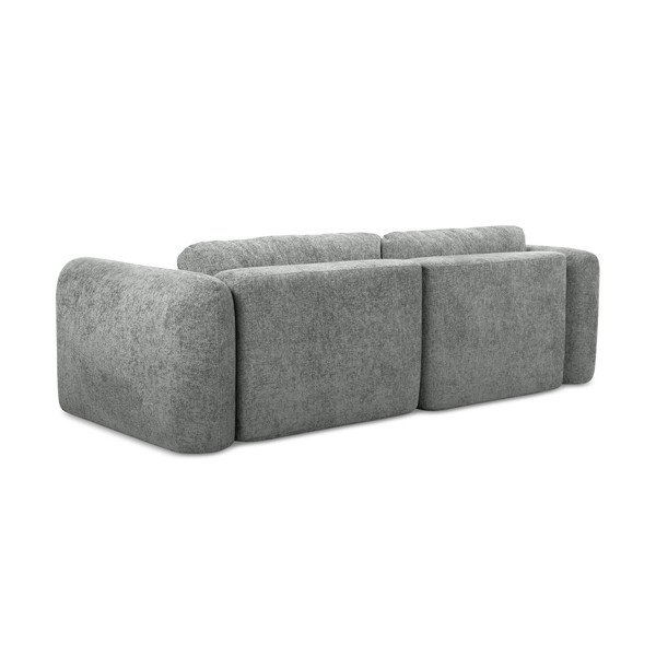 Szürke zsenília kinyitható-tárolóhelyes sarokkanapé (jobb oldali-heverő résszel) Mele – Makamii-image-3