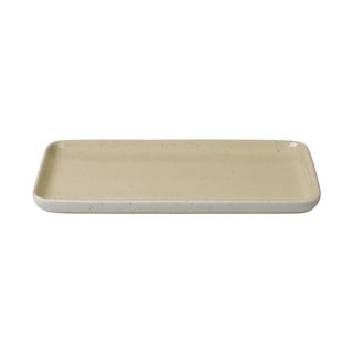 Sablo bézs kerámia szervírozó tányér, 21 x 15 cm - Blomus