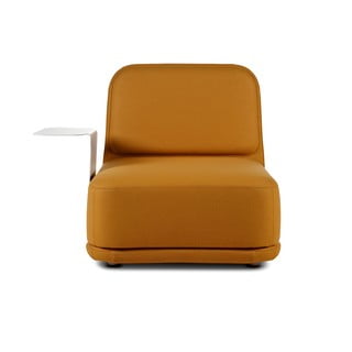 Standby Medium + Side Table narancssárga fotel fehér fém kisasztallal - Softline