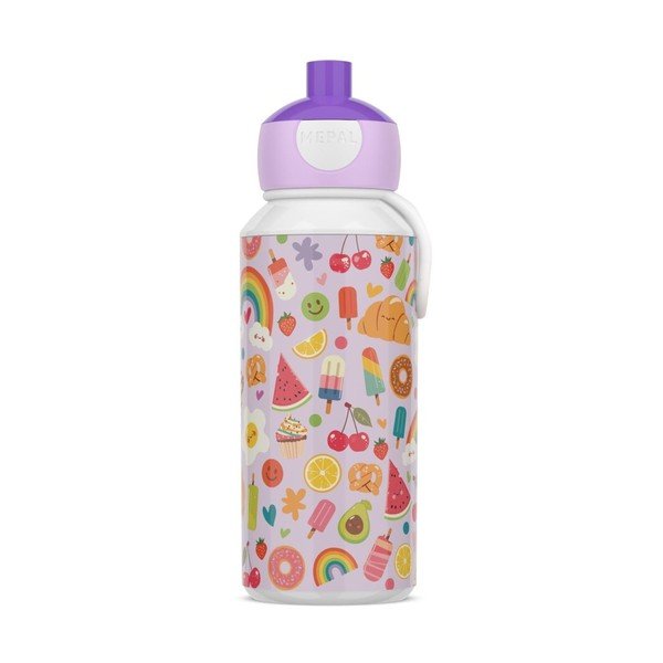 Lila műanyag gyerek ivópalack 400 ml Food Fest – Mepal