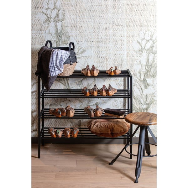 Ferro fekete fém cipőtartó - WOOOD-image-1