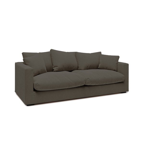 Sötétszürke kordbársony kanapé 220 cm Comfy – Scandic-image-1