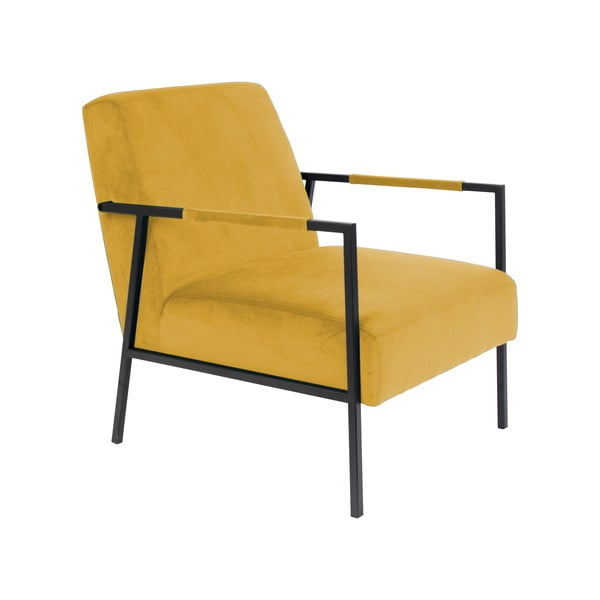 Wakasan sárga fotel bársony felülettel - White Label