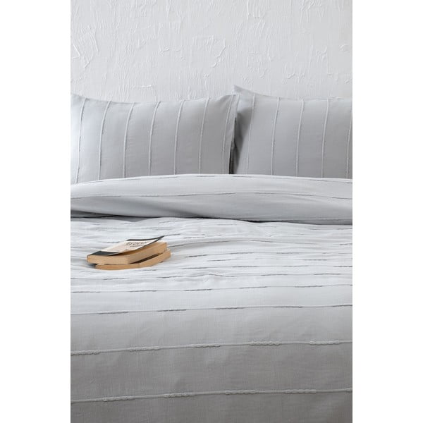 Szürke pamut ágytakaró és párnahuzat szett 210x220 cm Sedef – Mijolnir-image-1