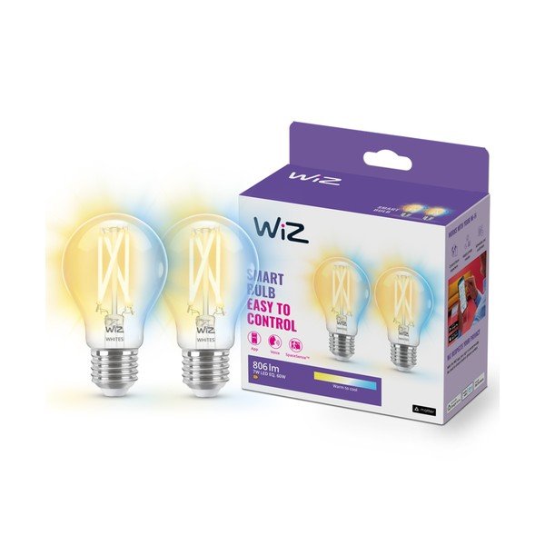 Szálas okos izzó szett 2 db-os E27, 7 W – WiZ