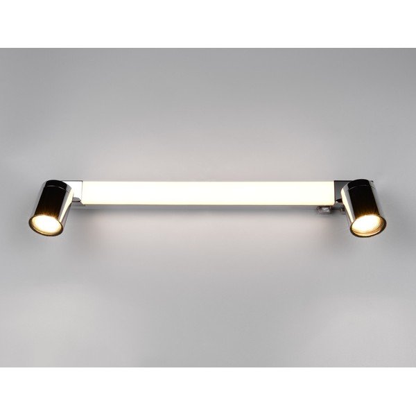 Fényes ezüstszínű LED fali lámpa Enrico – Trio-image-3