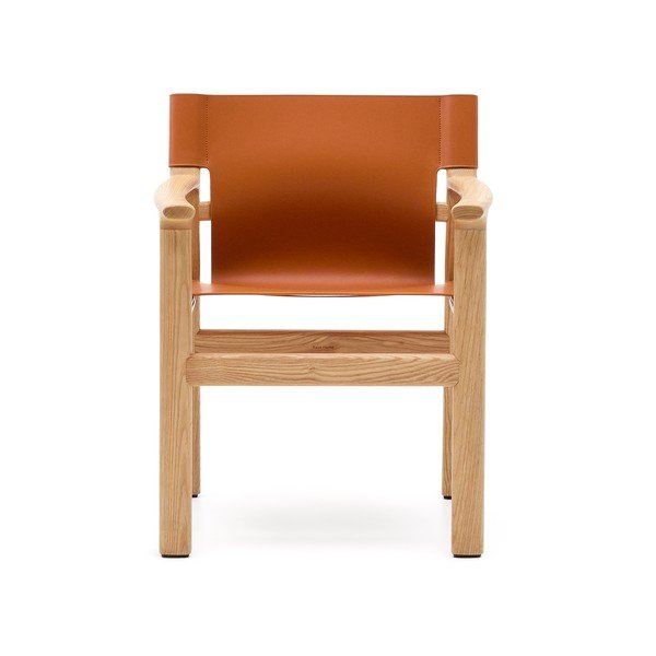 Konyakbarna kőrisfa karfás étkezőszék Jan – Kave Home-image-2