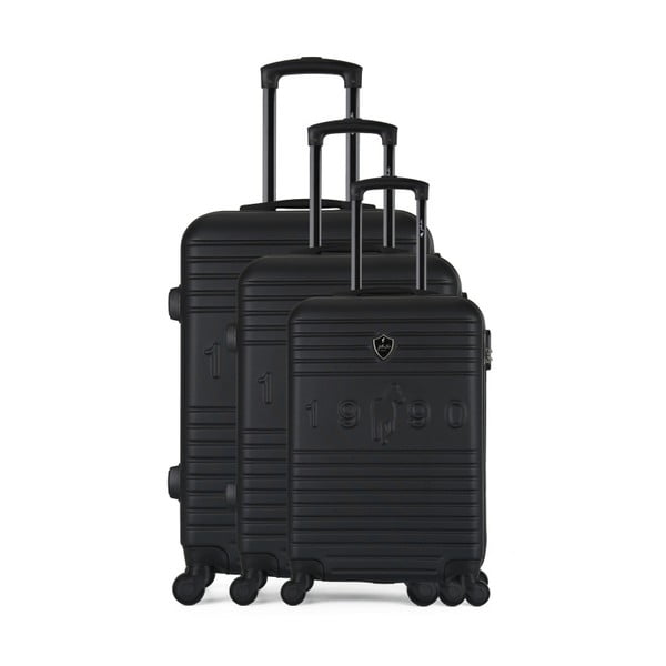 Cadenas Integre Duro 3 db-os fekete gurulós bőrönd szett - GENTLEMAN FARMER
