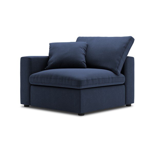 Galaxy sötétkék sarokrész moduláris kordbársony kanapéhoz, bal oldali - Windsor & Co Sofas-image-2