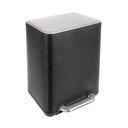 Fekete rozsdamentes acél pedálos szemetes 20 l Black – Orion