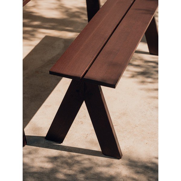 Sötétbarna tömörfa kerti pad Navo – noo.ma-image-3