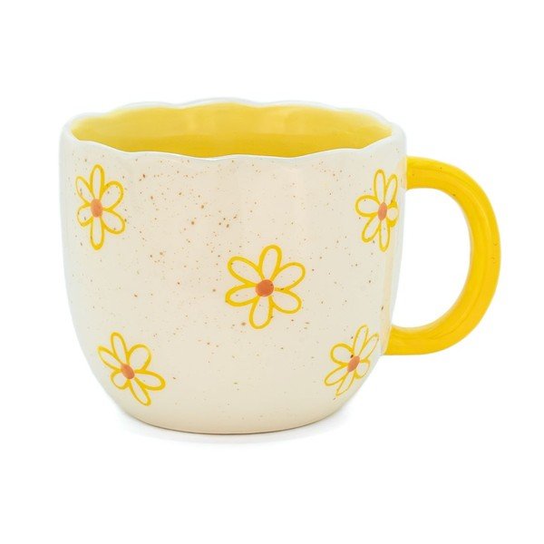 Sárga-krémszínű porcelán bögre 350 ml Surprise Highland Cow – Sass & Belle-image-3
