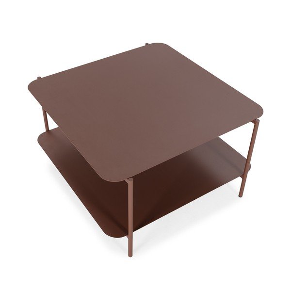 Terrakotta színű fém dohányzóasztal 70x73 cm Beatrix – MOME-image-3