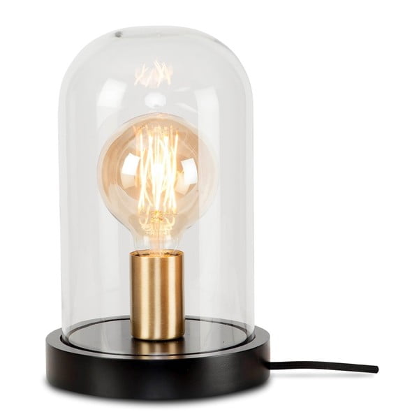 Fekete asztali lámpa üveg búrával (magasság 30 cm) Seattle – it's about RoMi
