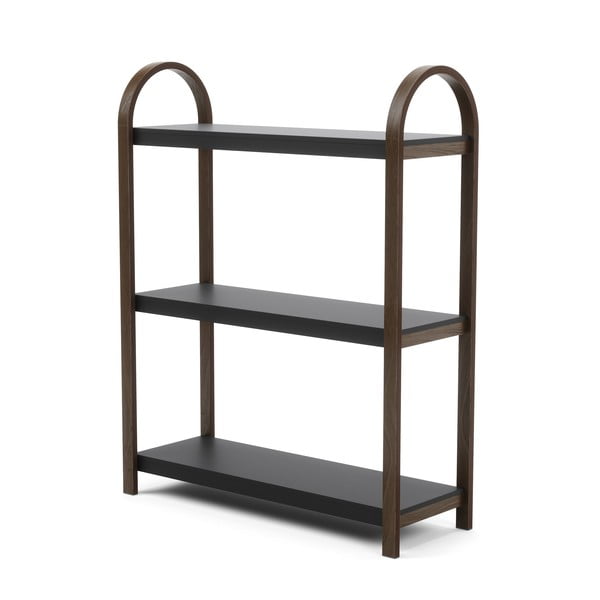 Fekete-natúr színű polcos állvány diófa dekorral 72x90 cm Bellwood – Umbra-image-3