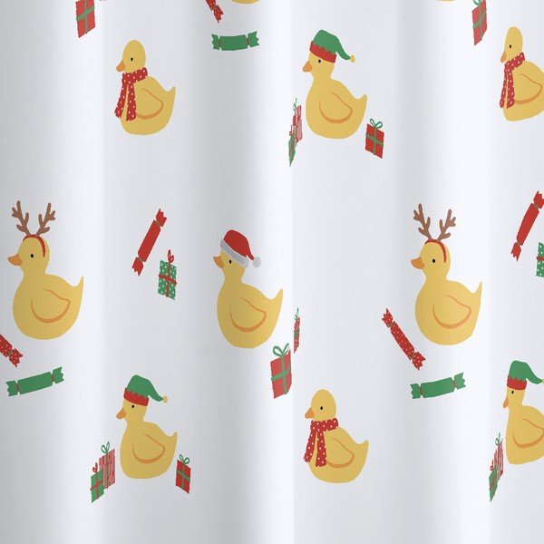 Zuhanyfüggöny 180x180 cm Christmas Quacker – Catherine Lansfield-image-2