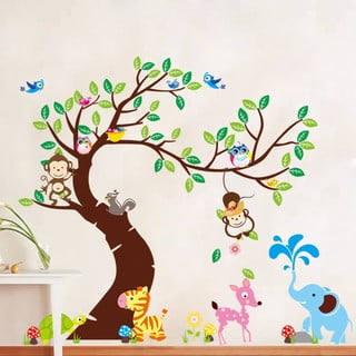 Tree, Monkeys and Elephant falmatrica szett - Ambiance