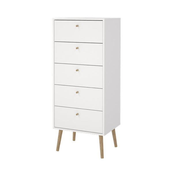 Fehér magas komód 50x120 cm Bodo – Tvilum-image-4