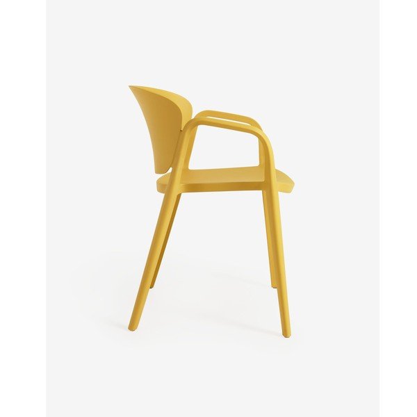 Sárga műanyag kerti szék Ania – Kave Home-image-3