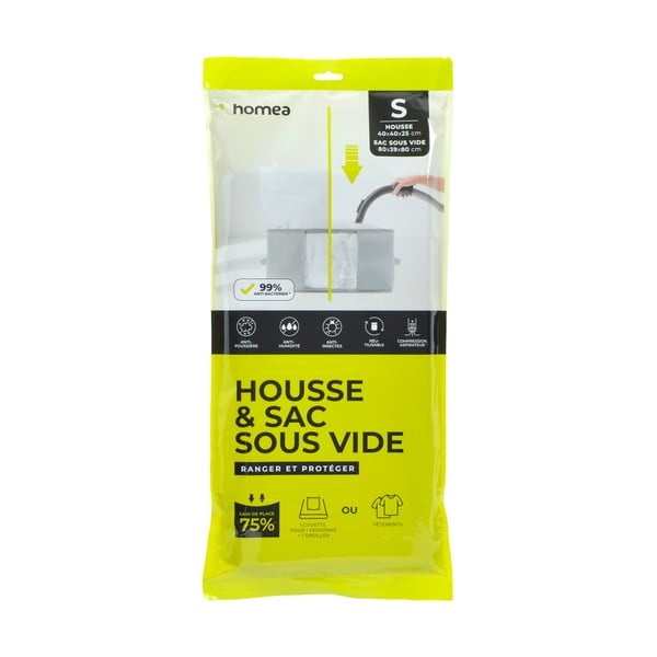 Vákuumos műanyag ruhatároló doboz 40x40x25 cm – Homéa-image-1