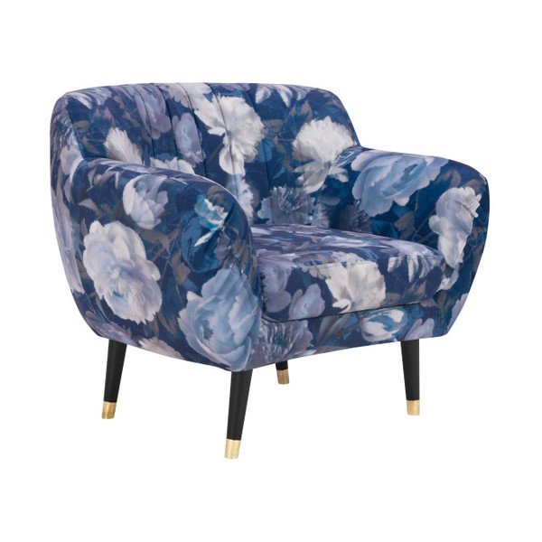 Benito Floral kék fotel - Mazzini Sofas-image-4
