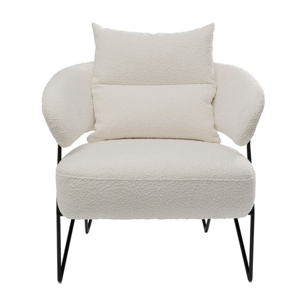 Fehér buklé fotel Peppo – Kare Design