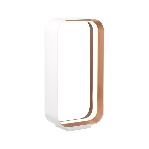 Fehér LED asztali lámpa hangvezérléssel-mobil alkalmazás vezérléssel, fém búrával (magasság 41 cm) Cizione – CINQUE-image-1