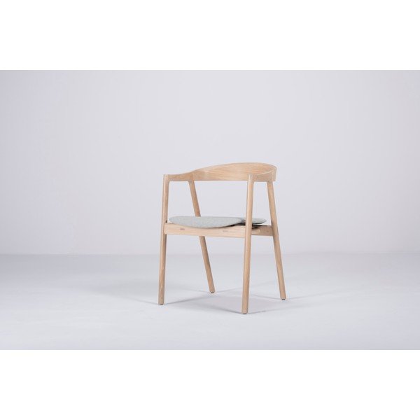 Muna étkezőszék tömör tölgyből, kékesszürke ülőrésszel - Gazzda-image-4