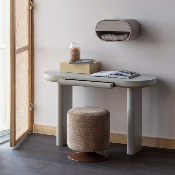 Szürkésbézs többszintes fali polc 39 cm Momo – WOOOD-image-1