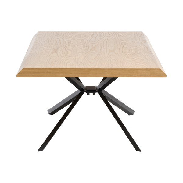 Natúr színű dohányzóasztal tölgyfa dekoros asztallappal 68x130 cm Arno – Unique Furniture-image-4