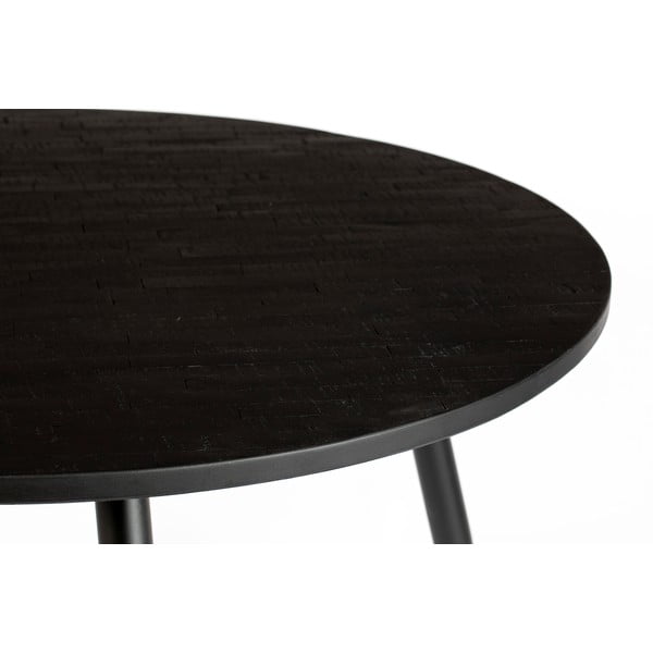 Teakfa kerek étkezőasztal ø 110 cm Mo – White Label-image-1