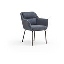 Kék kárpitozott karfás étkezőfotel Sadira – Teulat