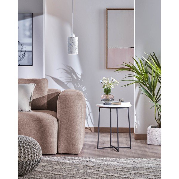 Kerek tárolóasztal márvány asztallappal ø 41 cm Bryson – Kave Home-image-1