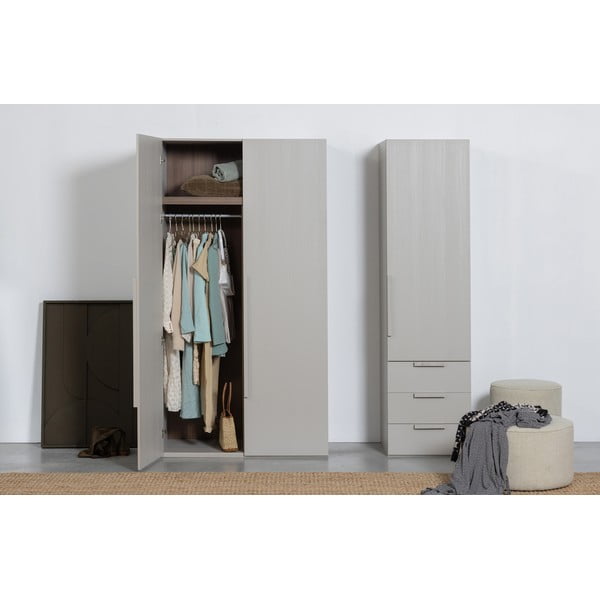 Szürke moduláris szekrény 110x210 cm Rens – WOOOD-image-1