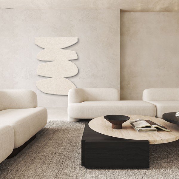 Textil akusztikus panel 88x118 cm Stone Balance – Malerifabrikken-image-1