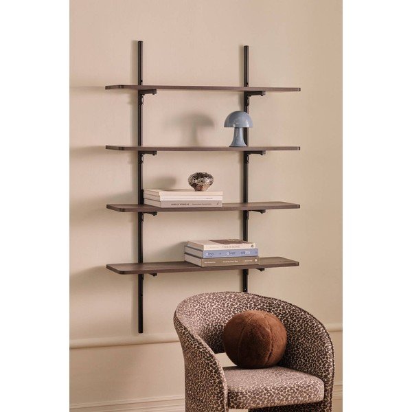 Barna többszintes fém fali polc 100 cm Gilda – Ellos Home-image-2