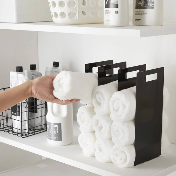 Fekete fém törölközőtartó állvány szett 2 db-os Tower – YAMAZAKI-image-2