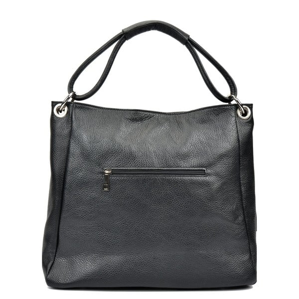 Srumla fekete bőr kézitáska - Anna Luchini-image-4