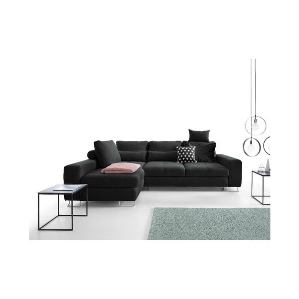 Alpha sötétszürke bal oldali kinyitható sarokkanapé - Windsor & Co Sofas-image-1